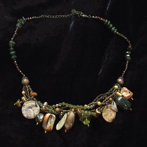 Cookie Lee Beaded Earth Toned Choker